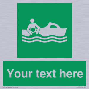 Custom sign safe condition Rescue boat